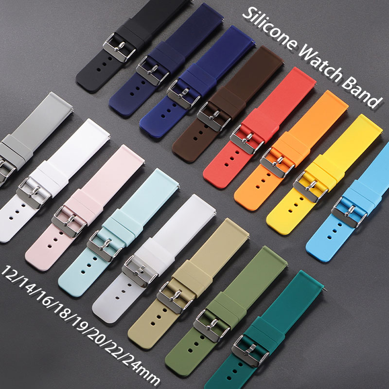 Nato Strap Nylon - Silicone Strap 12mm 14mm 16mm 18mm