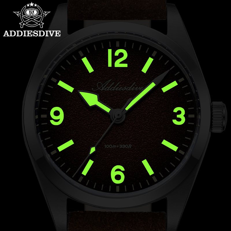 ADDIESDIVE 36MM 200M Waterproo - Suede Strap Watch 评论和价格