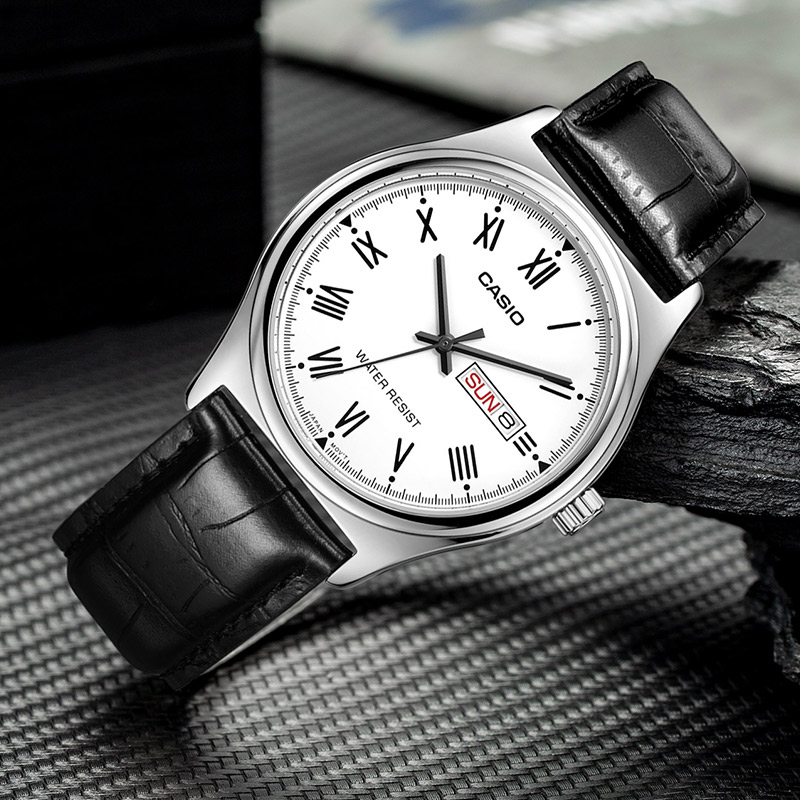 Casio MTP‑V006L Men Analog Wri - Leather Watch Band Men 评论和价格