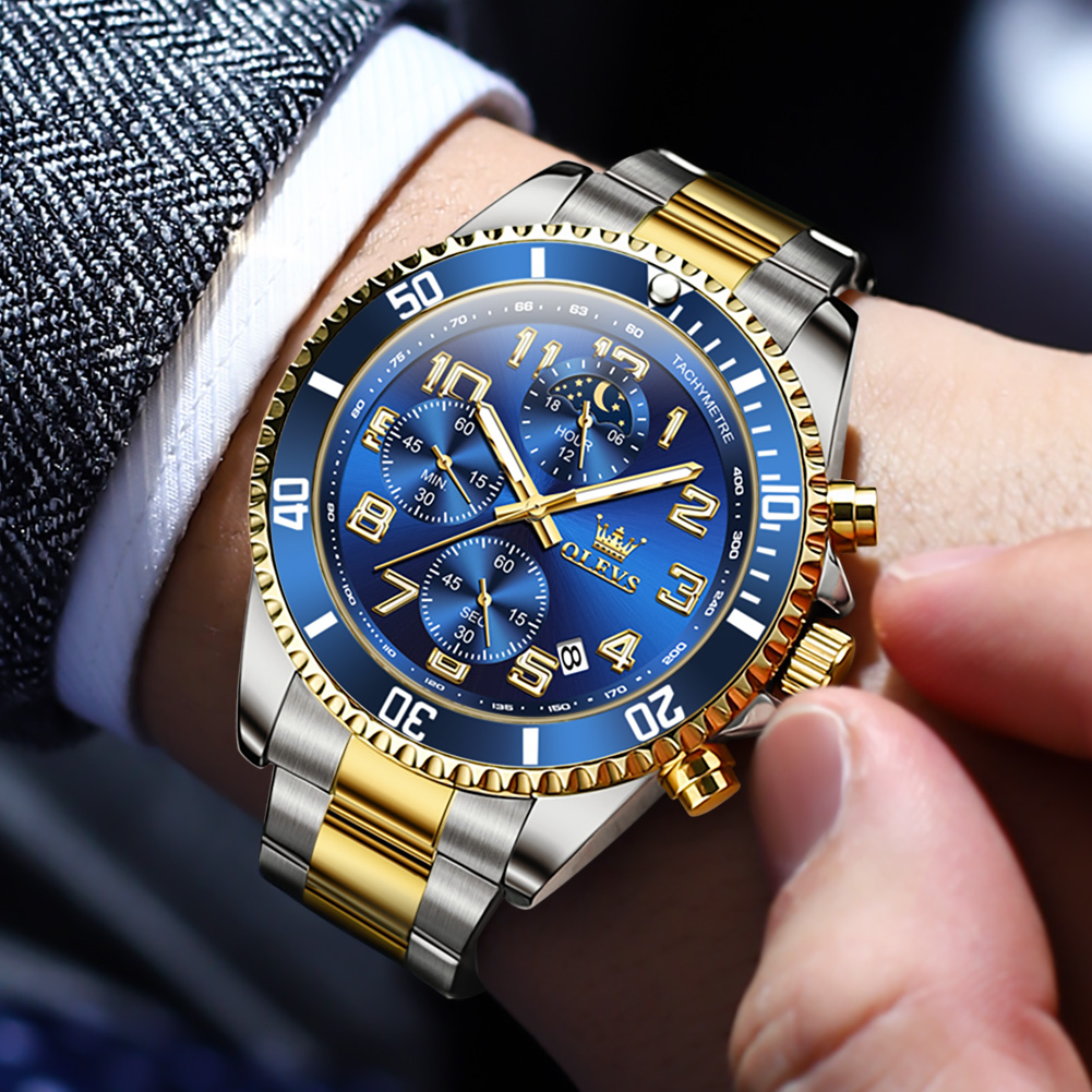 OLEVS New Chronograph Sports M - Rolex Watch Submariner 评论和价格