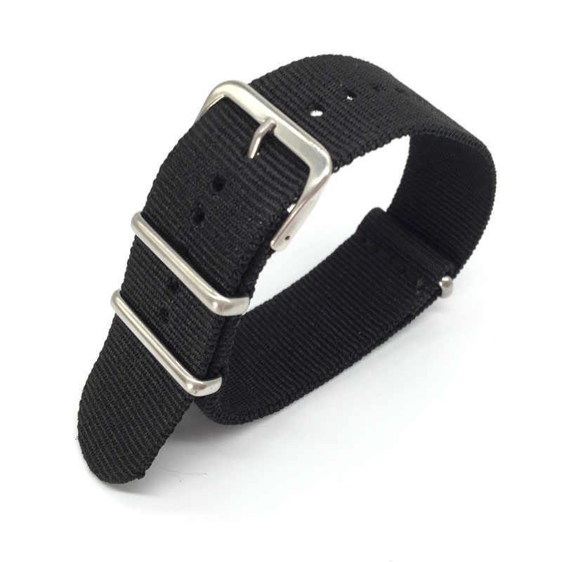 Black Nylon Strap for 16mm 18m - Nato Strap Nylon 评论和价格