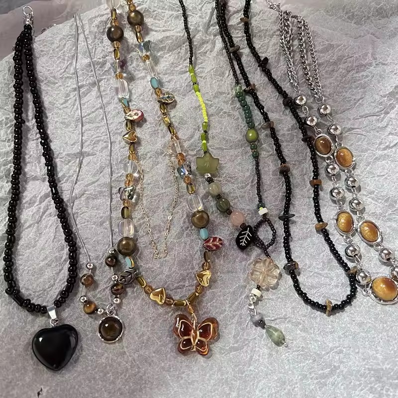 Boho Natural Tiger Eye Stone B - Butterfly Clasp Deployant 评论和价格